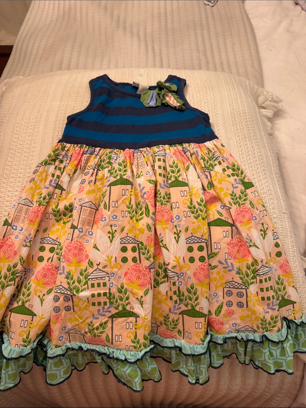 Matilda Jane Striped Navy & Floral Kids Dress
